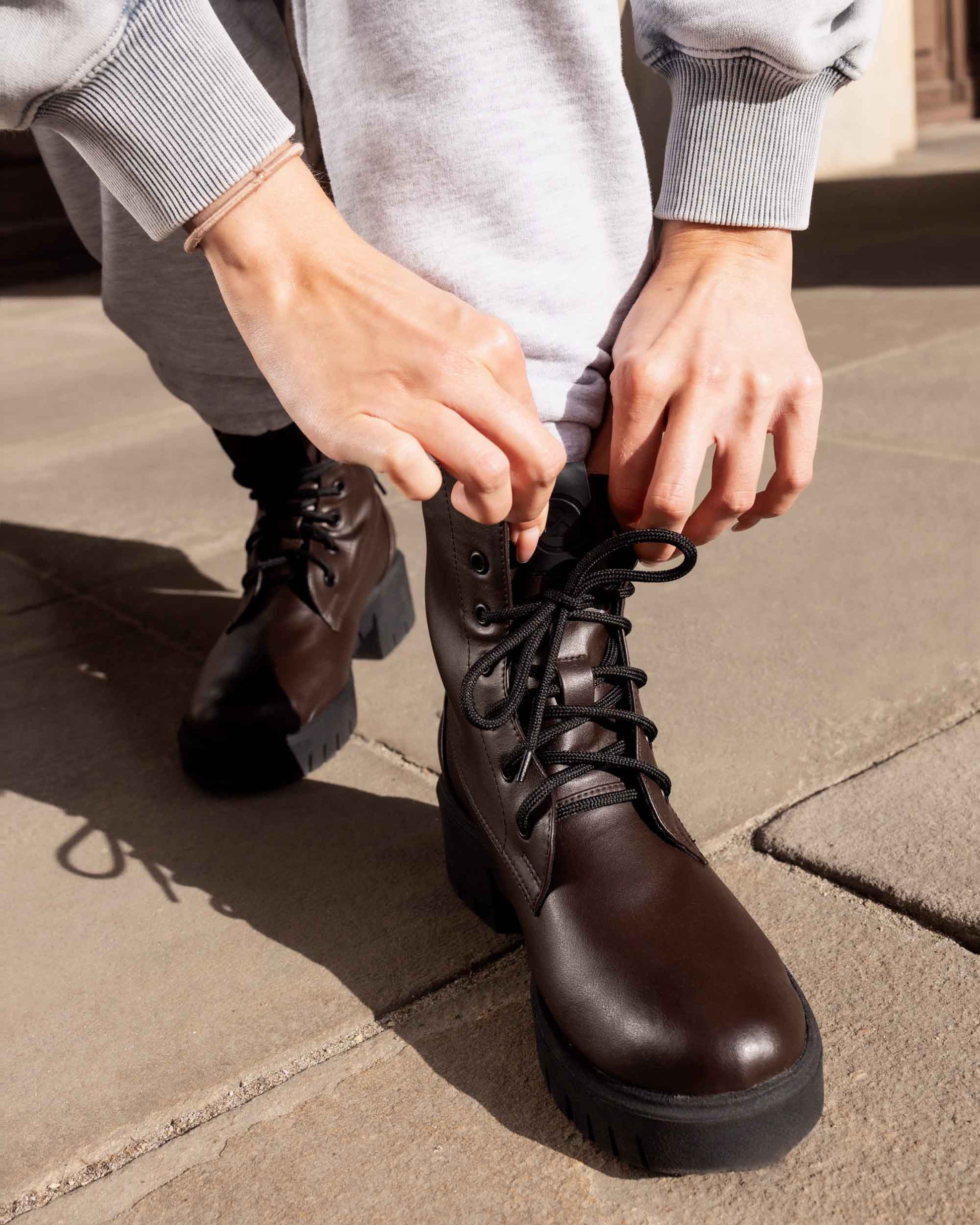 Women's Boots Workers No. 3 Chocolate - Vegan America