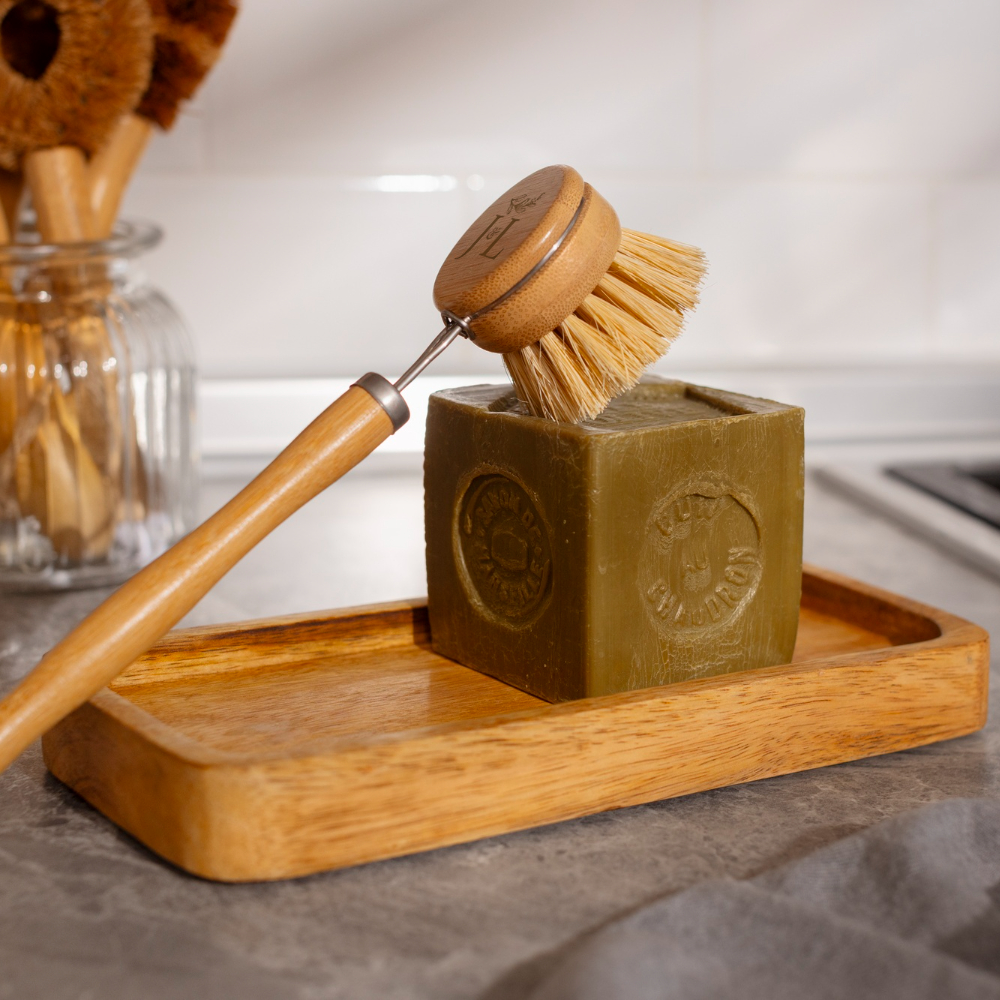 Bamboo Dish Brush With Long Handle