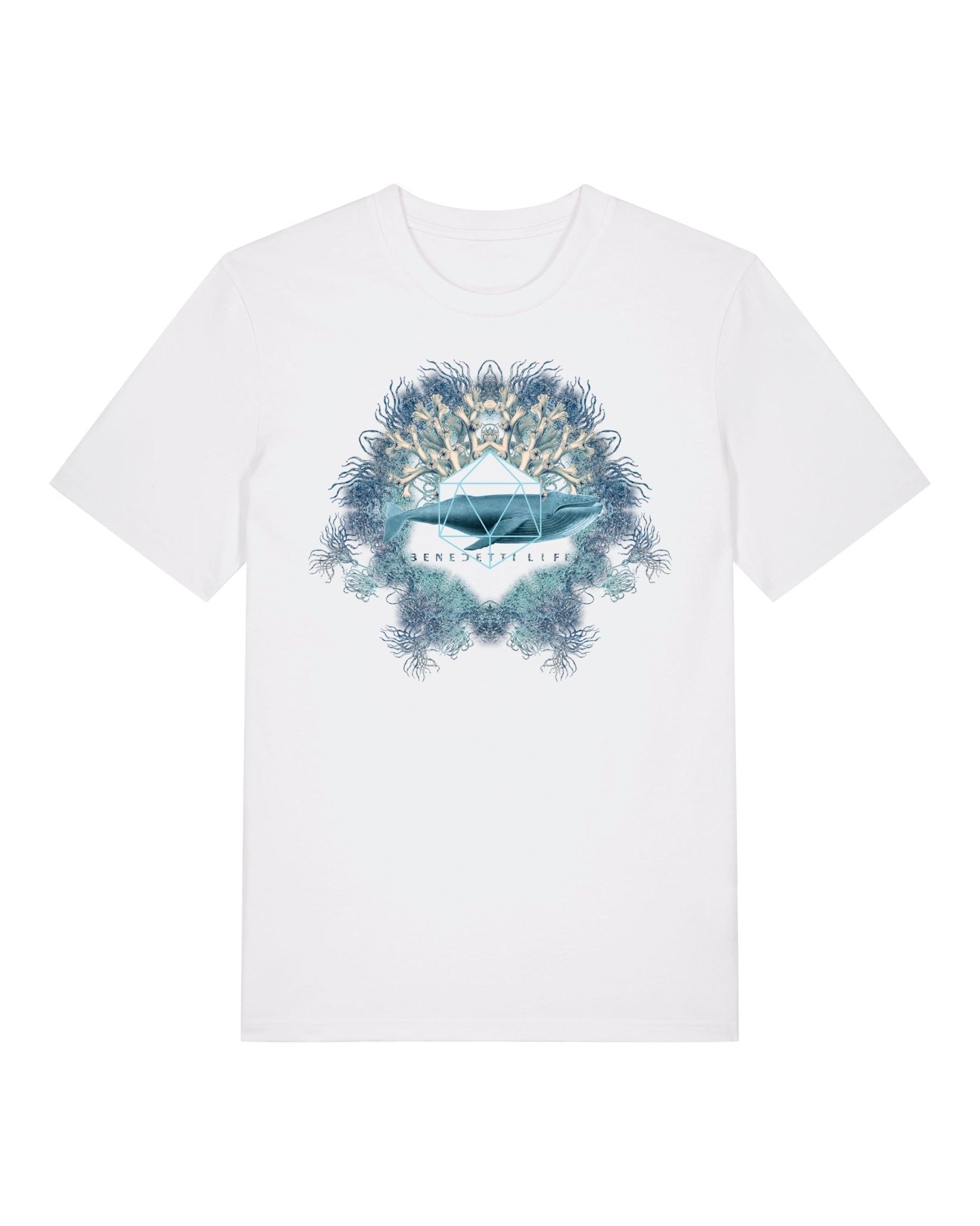 Unisex Icosahedron White Eternal T-Shirt - Vegan America