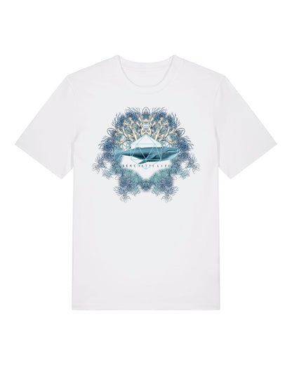 Unisex Icosahedron White Eternal T-Shirt - Vegan America