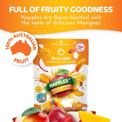 Freeze - Dried Apple Bites Dusted with Mango Powder - Vegan America