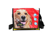 messenger bag M dog food package red & yellow - Vegan America