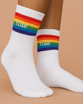 Love is Love Pride Sock White - Vegan America