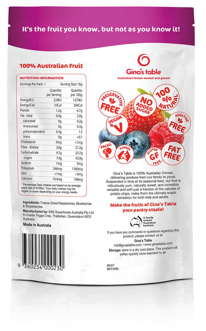 Freeze Dried Mixed Berries - Vegan America