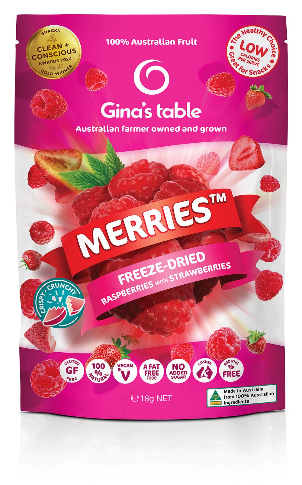 Freeze Dried Raspberries with Strawberries - Vegan America