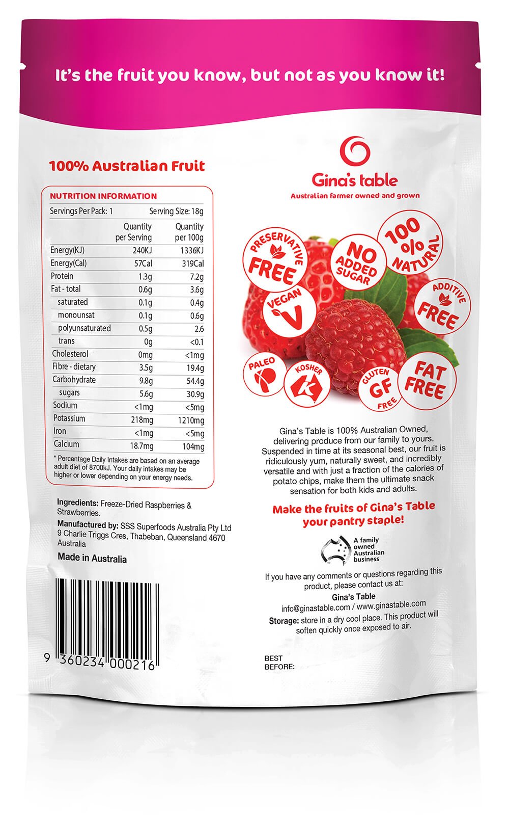 Freeze Dried Raspberries with Strawberries - Vegan America