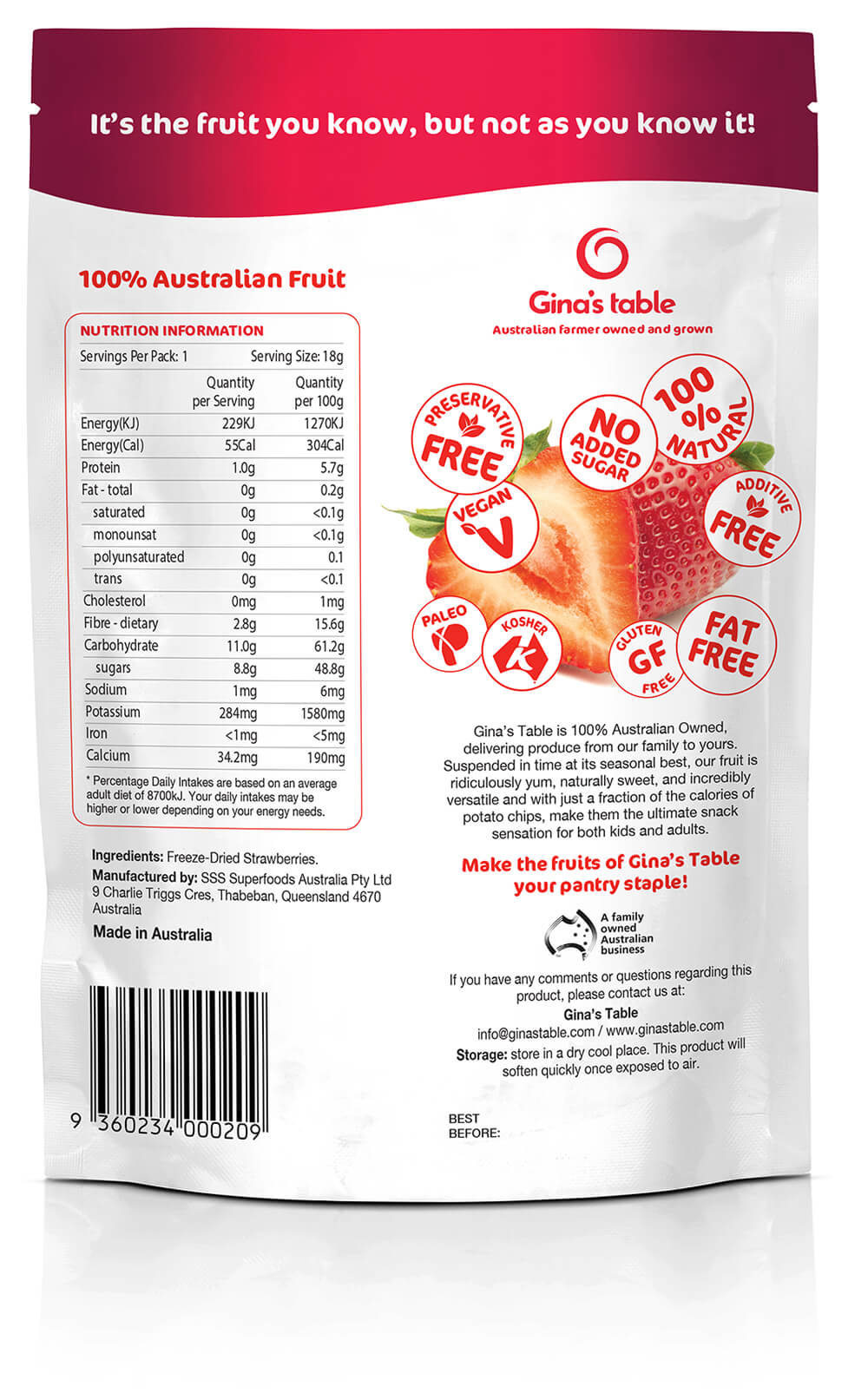 Freeze Dried Strawberries - Vegan America
