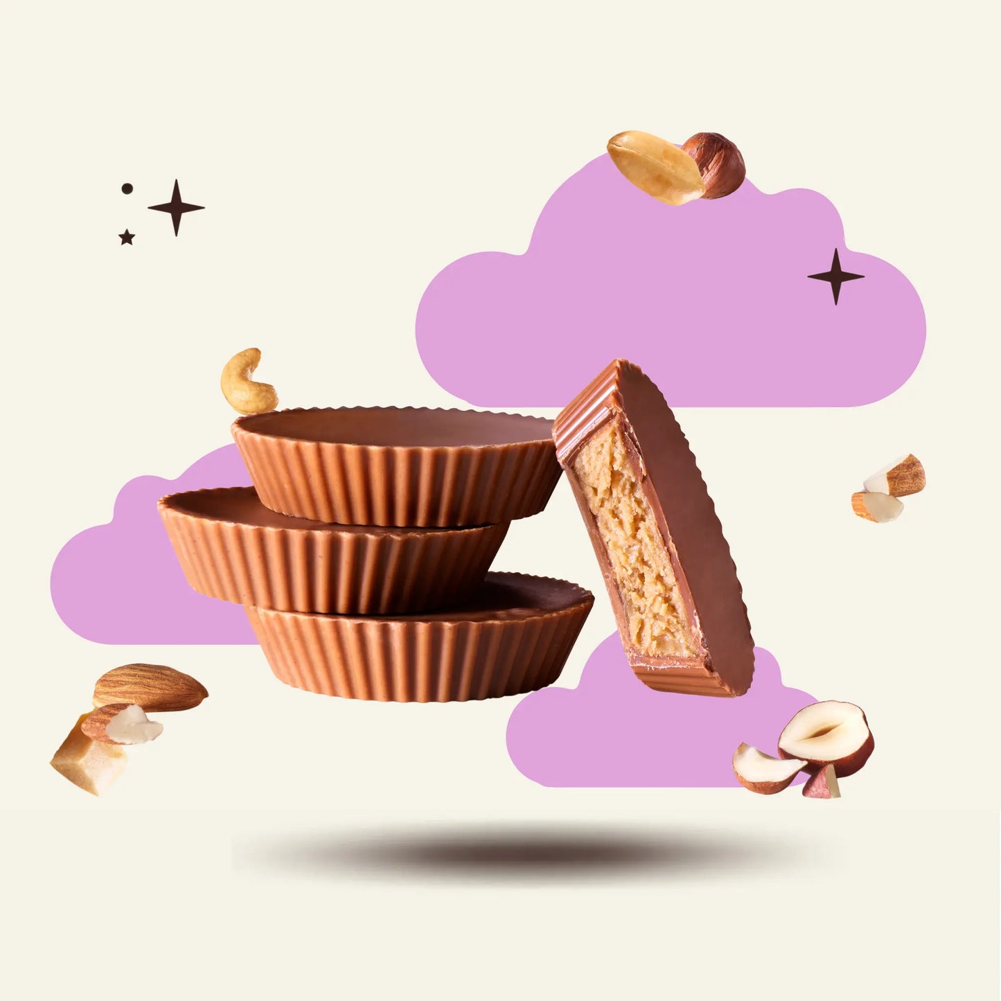 Mixed Nut Butter Cups (bag of 5) - Vegan America