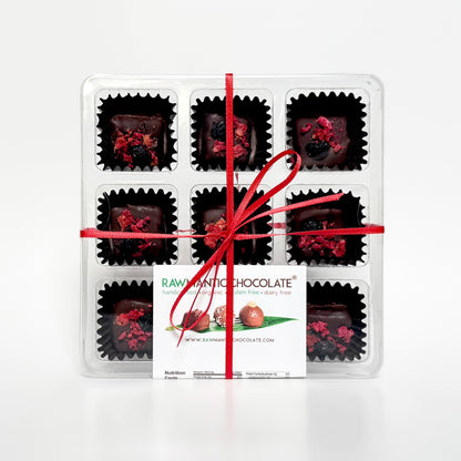 Mixed Berry Chocolate Truffles. Box of 12 truffles