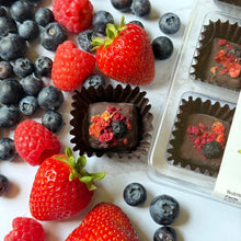 Mixed Berry Chocolate Truffles. Box of 12 truffles