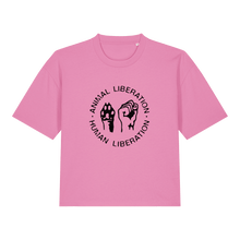 Animal Liberation Human Liberation Women's Boxy T-Shirt - Vegan America