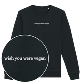 Wish You Were Vegan Sweatshirt - Vegan America
