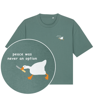 Peace Was Never An Option Women's Boxy T-Shirt - Vegan America