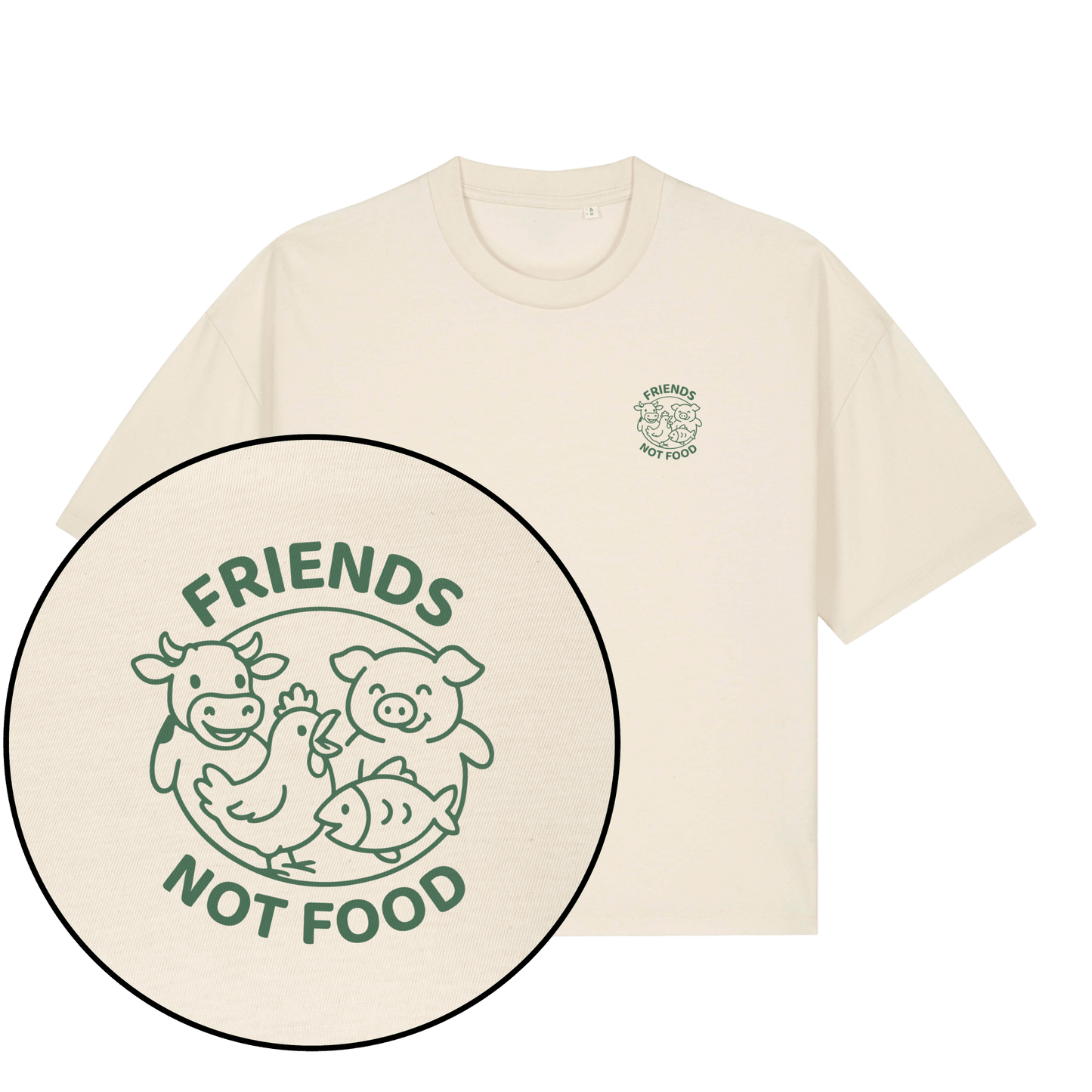 Friends Not Food Women's Boxy T-Shirt - Vegan America