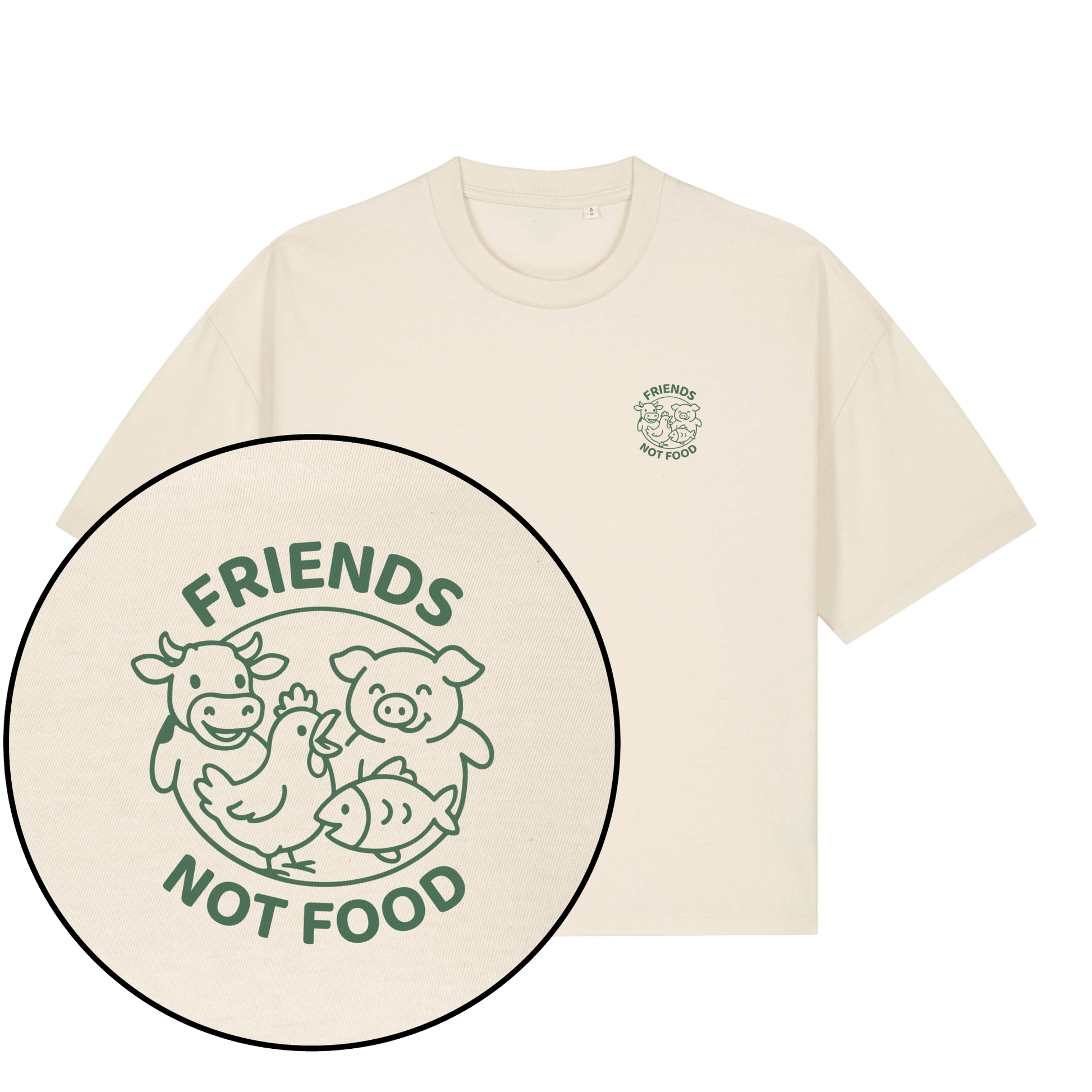 Friends Not Food Women's Boxy T-Shirt - Vegan America