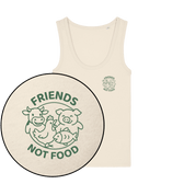 Friends Not Food Green Women's Tank Top - Vegan America
