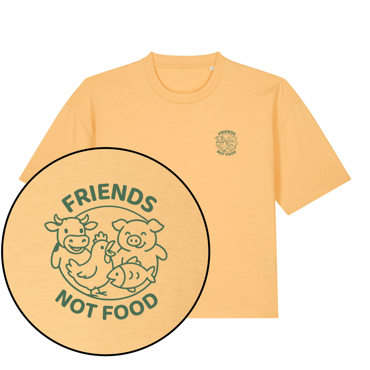 Friends Not Food Women's Boxy T-Shirt - Vegan America