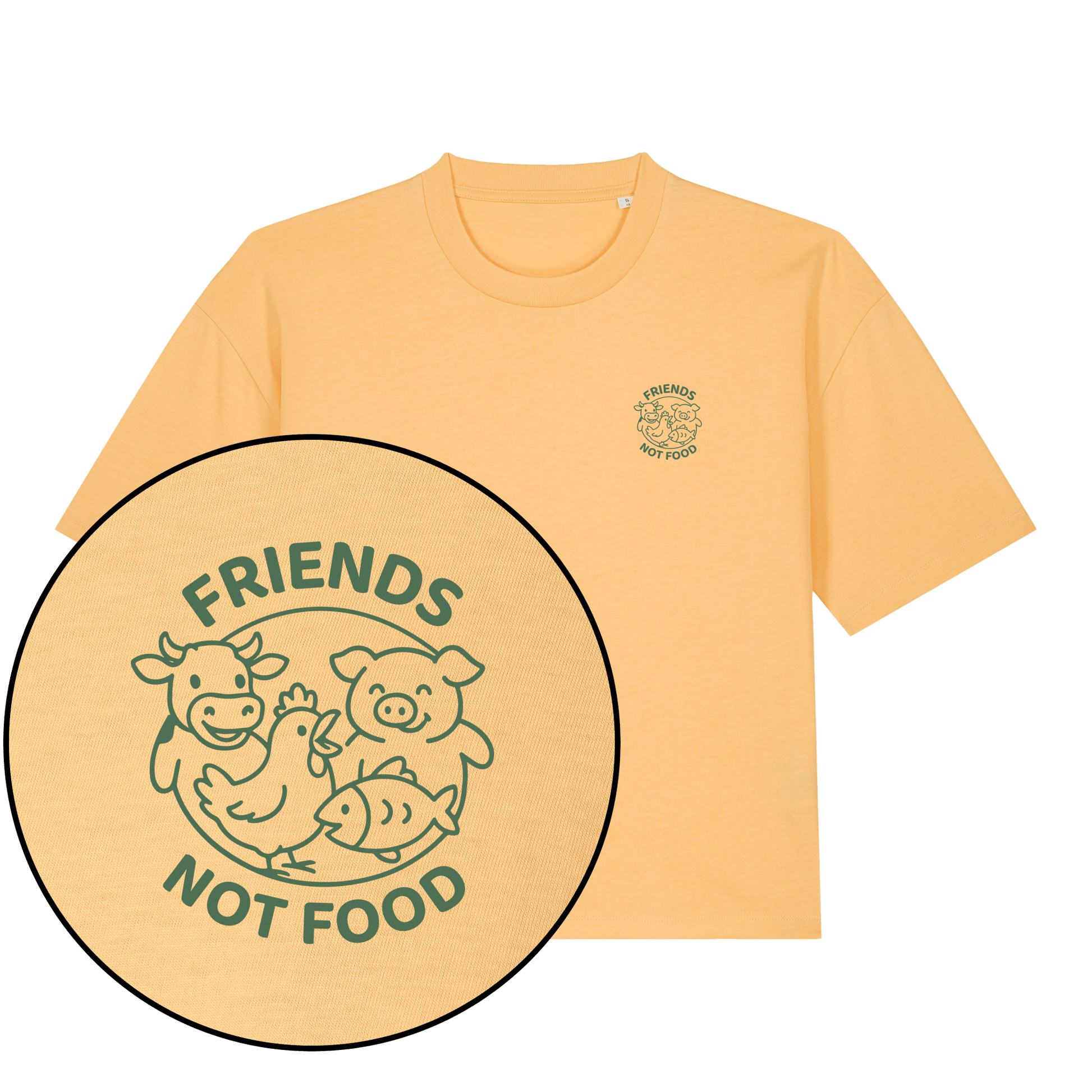 Friends Not Food Women's Boxy T-Shirt - Vegan America