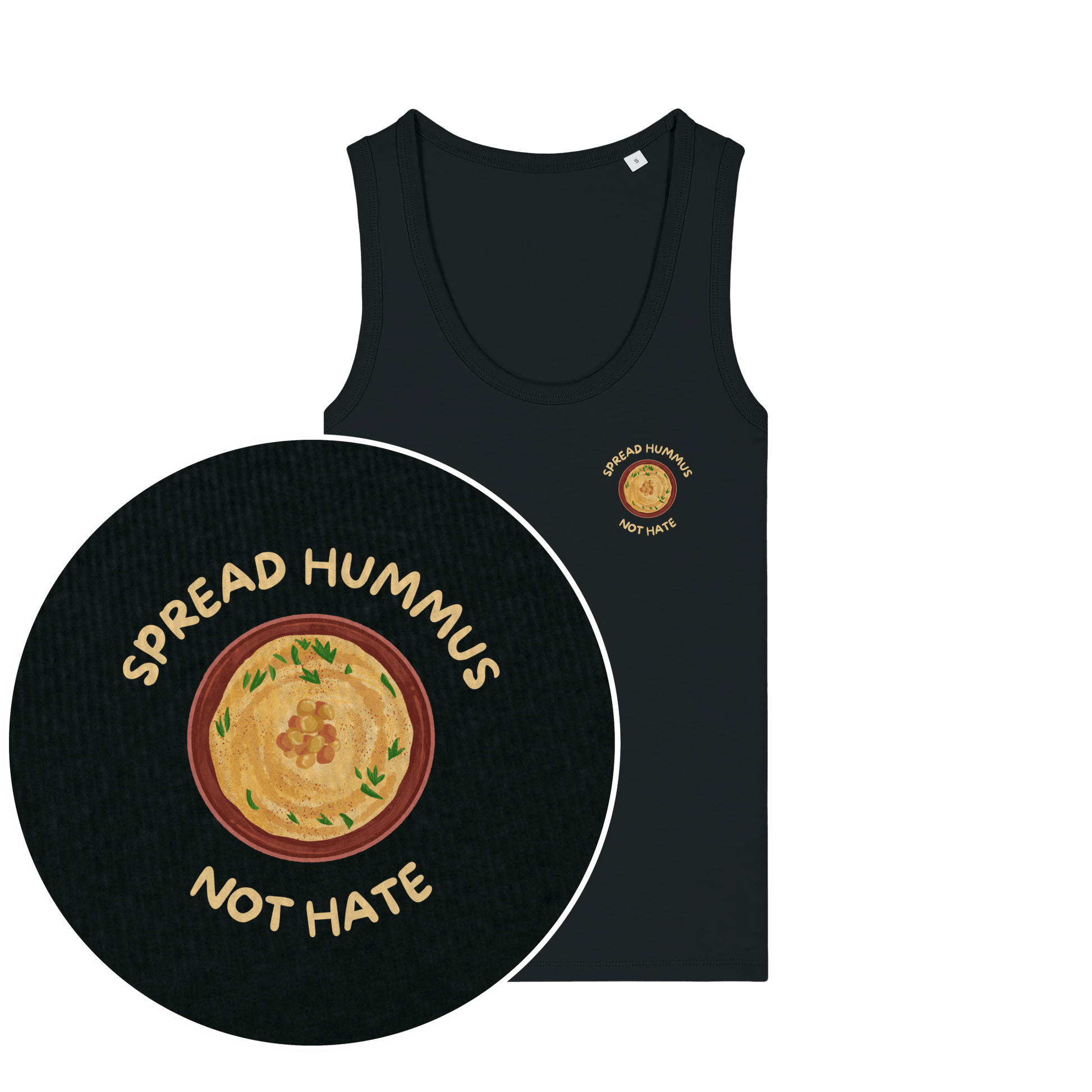 Spread Hummus Not Hate Women's Tank Top - Vegan America