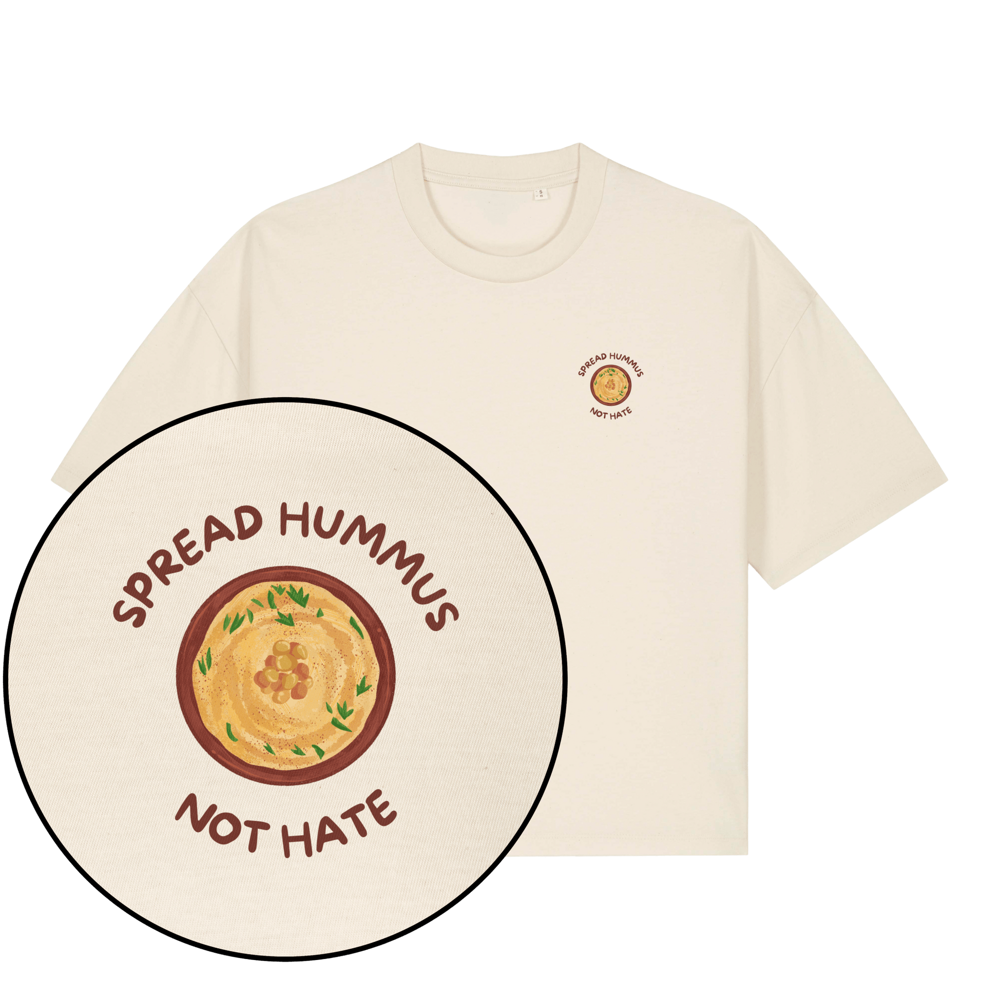 Spread Hummus Not Hate Women's Boxy T-Shirt - Vegan America