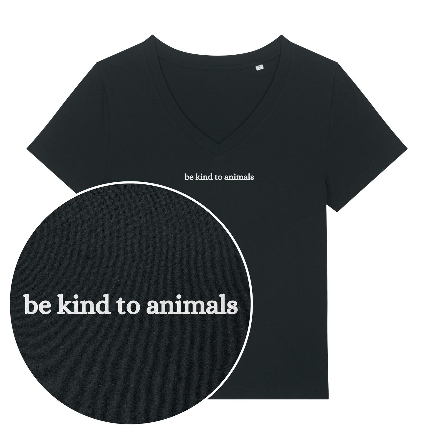 Be Kind To Animals Women's V Neck T-Shirt