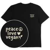 Peace Love Vegan T-Shirt - Vegan America