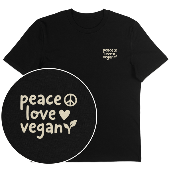 Peace Love Vegan T-Shirt - Vegan America