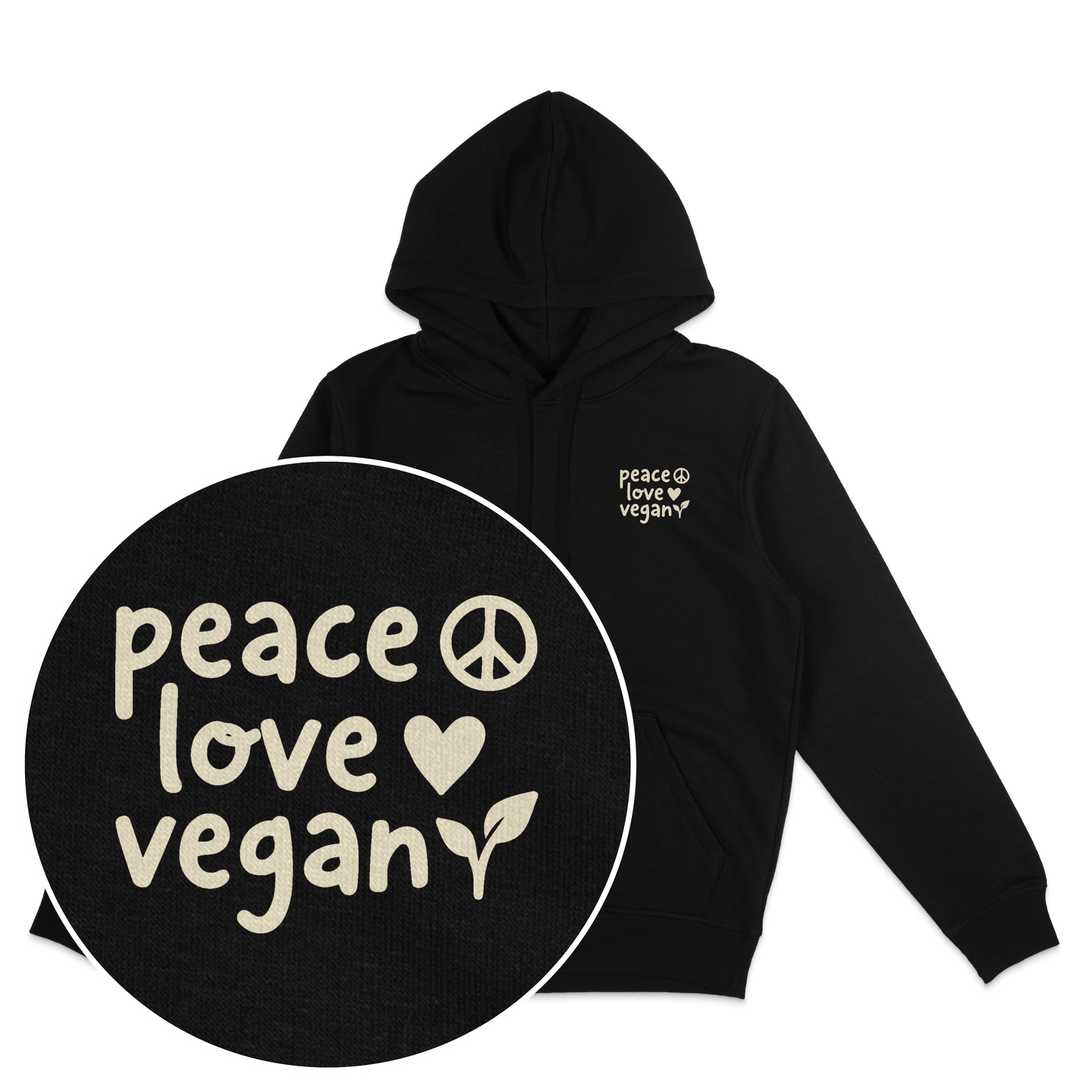 Peace Love Vegan Hoodie