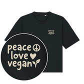 Peace Love Vegan Women's Boxy T-Shirt - Vegan America