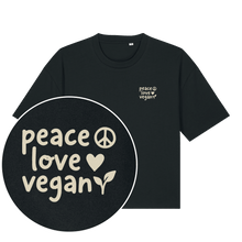 Peace Love Vegan Women's Boxy T-Shirt - Vegan America
