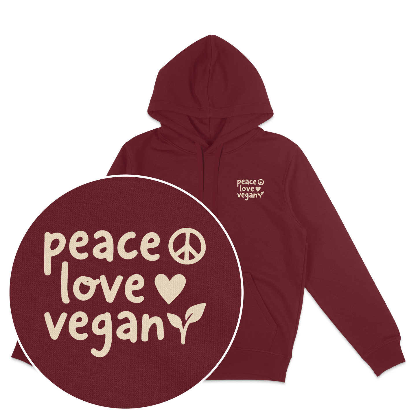 Peace Love Vegan Hoodie