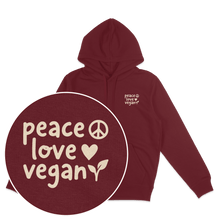 Peace Love Vegan Hoodie - Vegan America