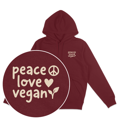 Peace Love Vegan Hoodie
