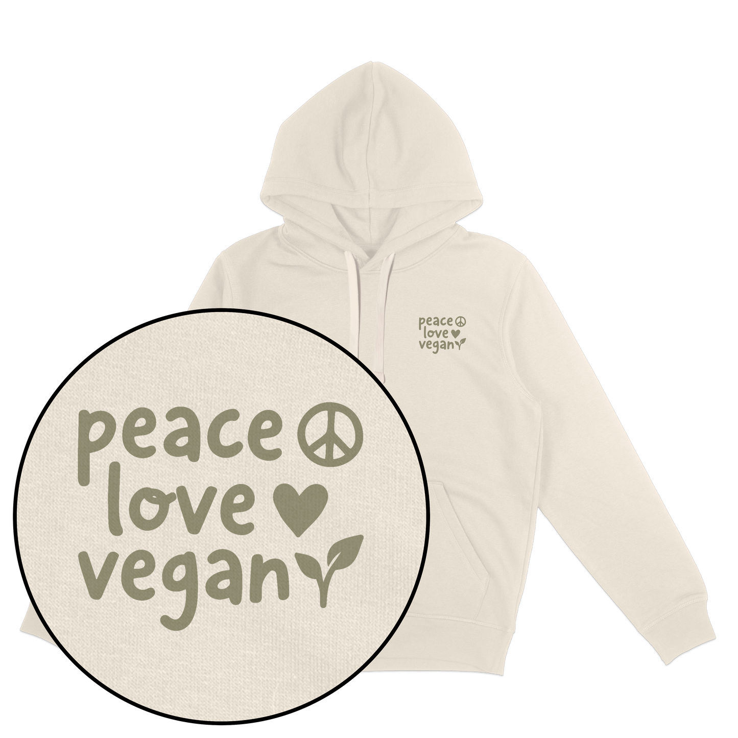 Peace Love Vegan Hoodie