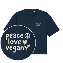 Peace Love Vegan Women's Boxy T-Shirt - Vegan America