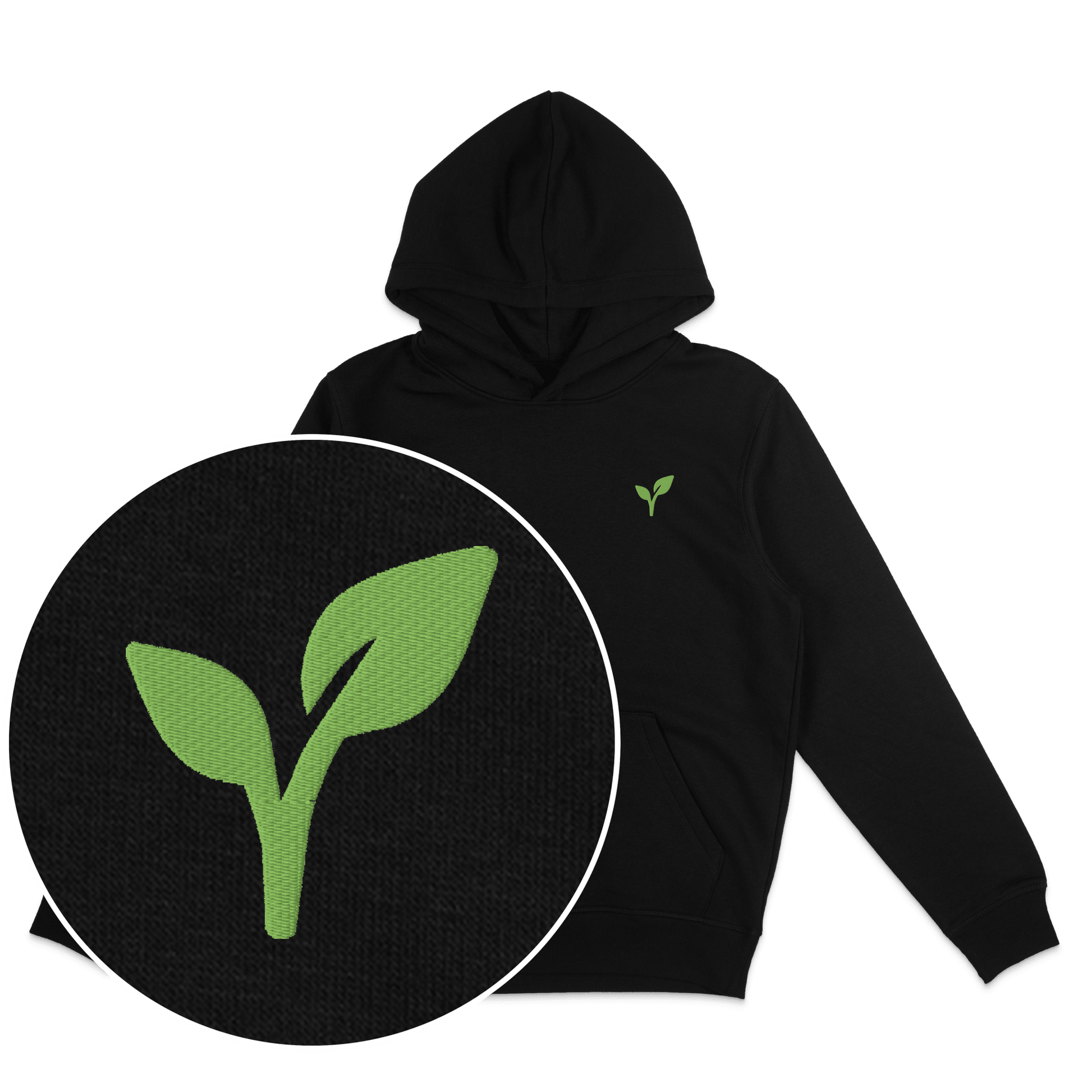 Vegan Logo Hoodie (Embroidered) - Vegan America