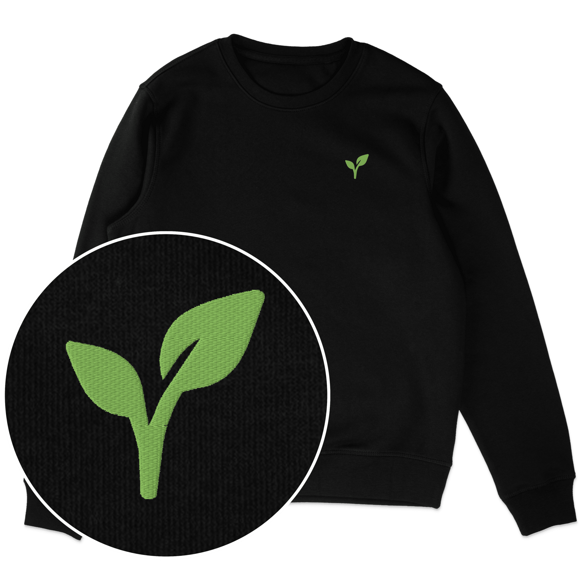 Vegan Logo Sweatshirt (Embroidered) - Vegan America