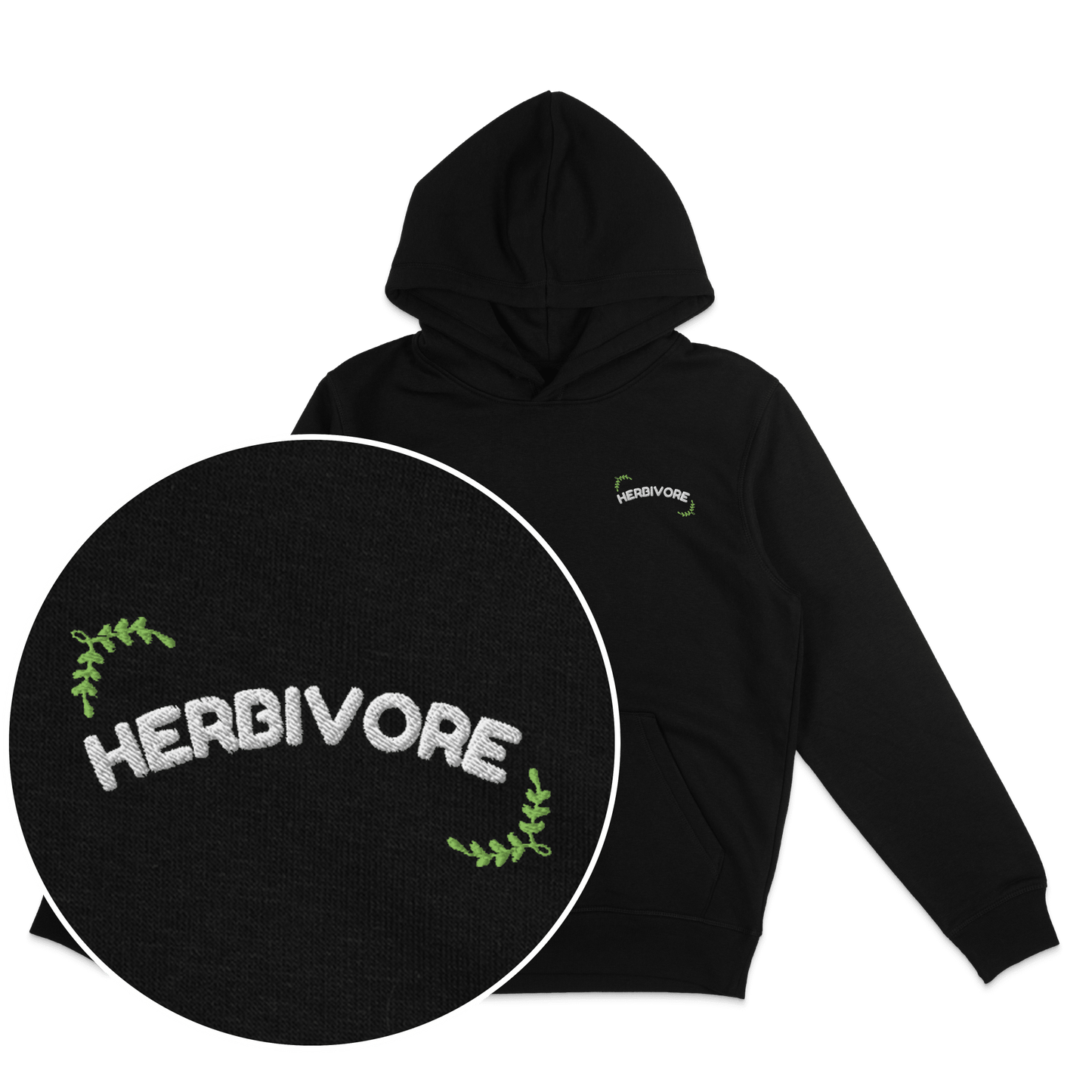 Herbivore Hoodie (Embroidered) - Vegan America