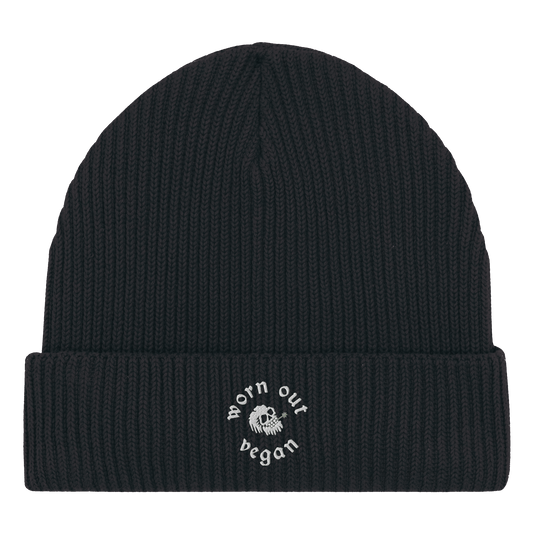 Worn Out Vegan Beanie (Embroidered) - Vegan America