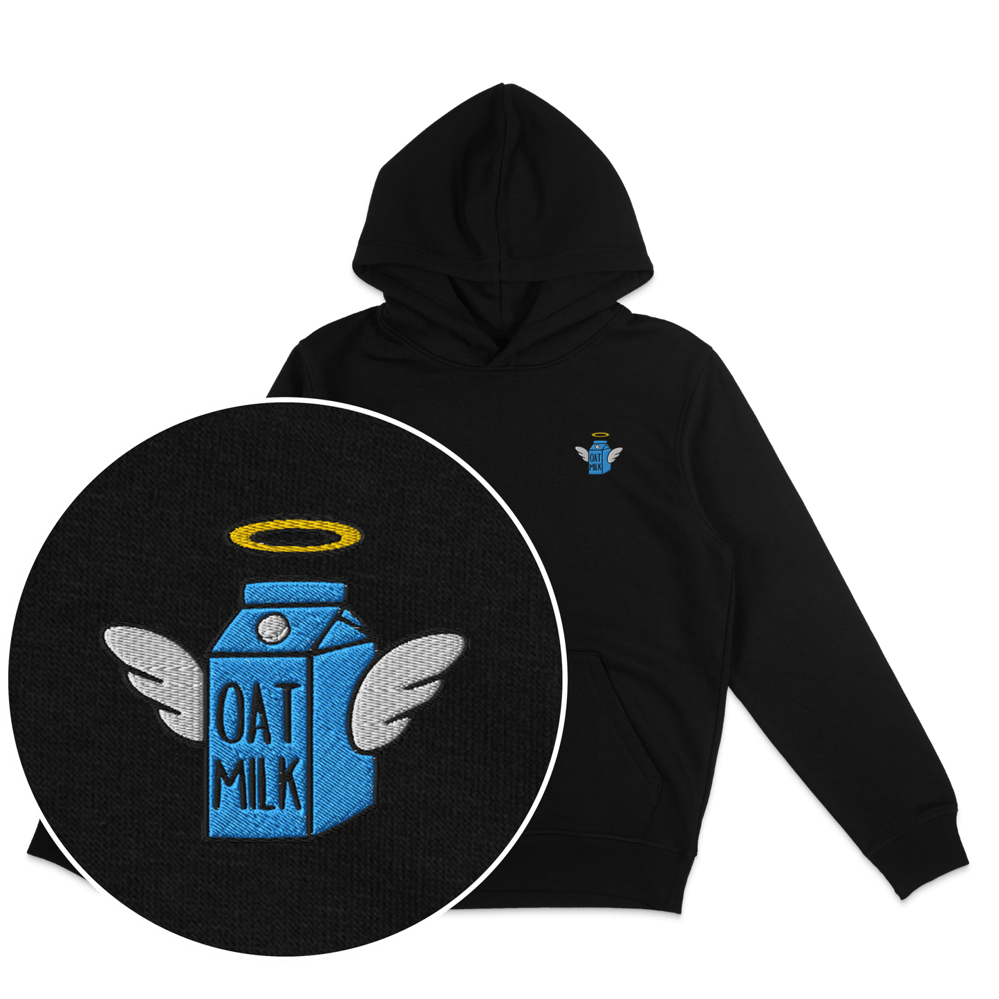 Oat Milk Hoodie (Embroidered) - Vegan America