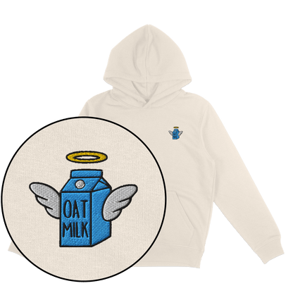 Oat Milk Hoodie (Embroidered) - Vegan America