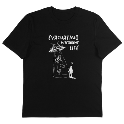 Evacuating Intelligent Life T-Shirt - Vegan America