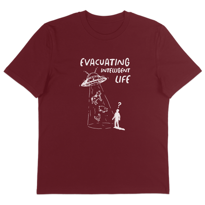 Evacuating Intelligent Life T-Shirt - Vegan America