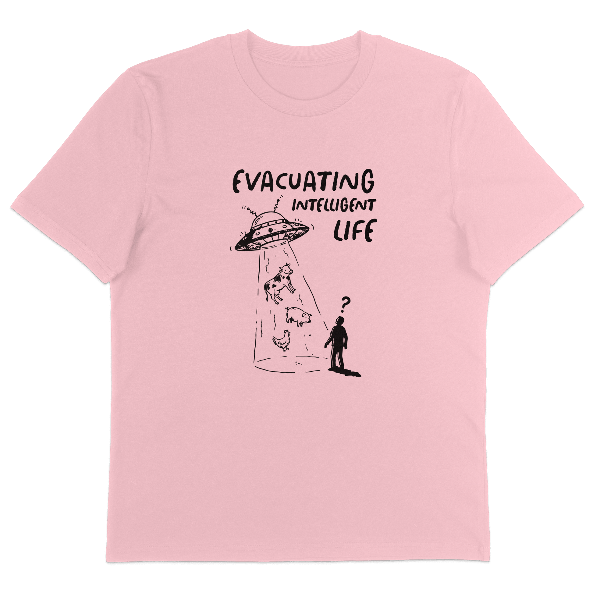 Evacuating Intelligent Life T-Shirt - Vegan America