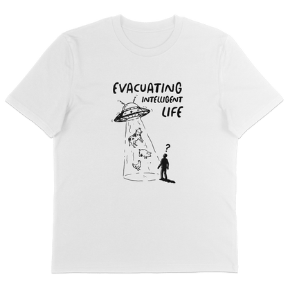 Evacuating Intelligent Life T-Shirt - Vegan America