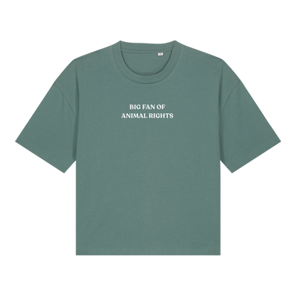 Big Fan Of Animal Rights Women's Boxy T-Shirt