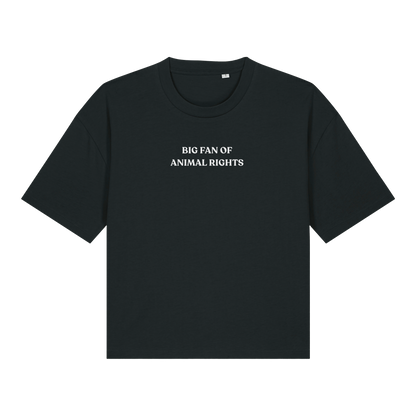 Big Fan Of Animal Rights Women's Boxy T-Shirt