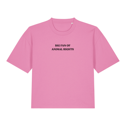 Big Fan Of Animal Rights Women's Boxy T-Shirt