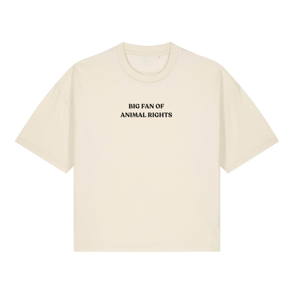 Big Fan Of Animal Rights Women's Boxy T-Shirt