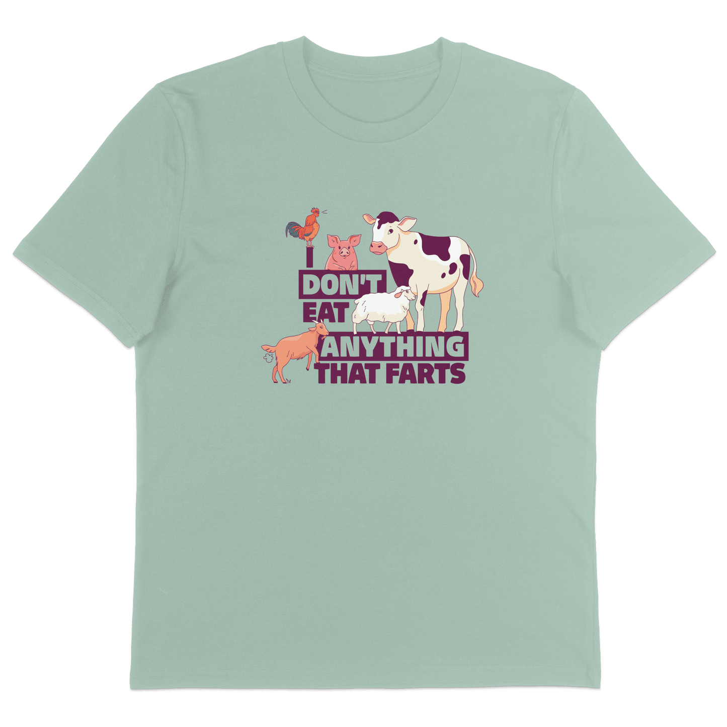 I Don't Eat Anything That Farts T-Shirt - Vegan America